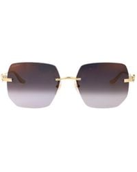 Cartier - Butterfly Frame Sunglasses - Lyst