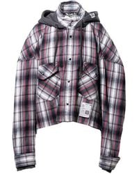 Maison Mihara Yasuhiro - Hoodie Combine Checkered Shirt - Lyst