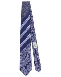 Etro - Patchwork Pointed Tip Tie - Lyst