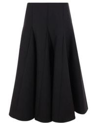Valentino - Crepe Couture Flared Midi Skirt - Lyst