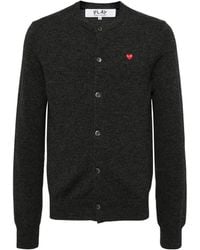 COMME DES GARÇONS PLAY - Long-Sleeved Knitted Cardigan - Lyst
