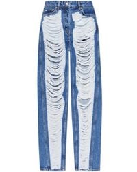 IRO - Distressed Wide-Leg Jeans - Lyst
