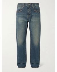 Gucci - Cotton Denim Pants With Horsebit Detail - Lyst