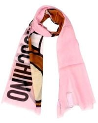 Moschino - Teddy Bear Logo Pattern Scarf - Lyst