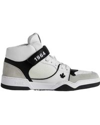DSquared² - Spiker Round Toe Lace-Up Sneakers - Lyst