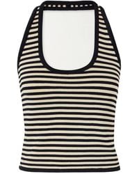 Calle Del Mar - Halterneck Striped Knitted Top - Lyst