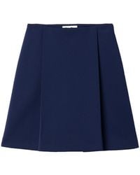 Miu Miu - Jersey Pleated Mini Skirt - Lyst