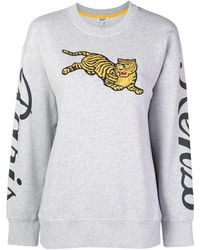 KENZO - Tiger Printed Long-Sleeved Sweater - Lyst