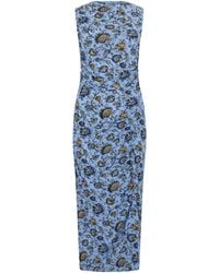 Veronica Beard - Floral Midi Dress - Lyst