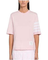 Thom Browne - Four-Bar Sleeve T-Shirt - Lyst
