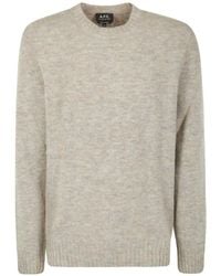 A.P.C. - Crewneck Knitted Jumper - Lyst