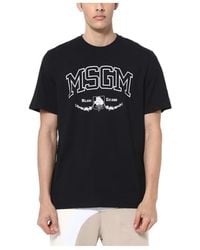 MSGM - Logo Short-Sleeved T-Shirt - Lyst