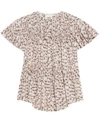 Isabel Marant - Synda Printed Satin Top - Lyst