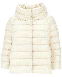Herno - Quilted Funnel-Neck Coat - Lyst