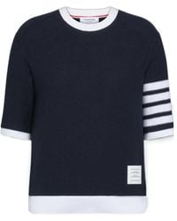 Thom Browne - 4-Bar Knitted T-Shirt - Lyst