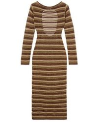 MC2 Saint Barth - Robyn Striped Lurex Knit Dress - Lyst