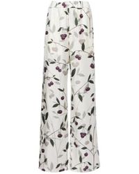 Stella McCartney - Printed Silk Twill Wide-Leg Pants - Lyst