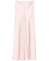 Norma Kamali - Satin-Finish Wide-Leg Trousers - Lyst