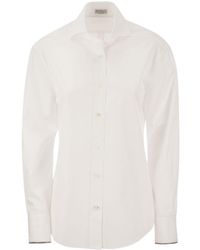 Brunello Cucinelli - Long-Sleeved Button-Up Shirt - Lyst