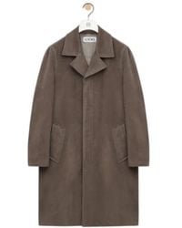Loewe - Cotton Collar Coat - Lyst