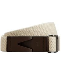 Tod's - Canvas And Leather Belt - Lyst