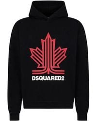 DSquared² - Logo Printed Relax Fit Hoodie - Lyst