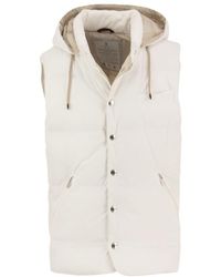 Brunello Cucinelli - Button-Up Hooded Vest - Lyst
