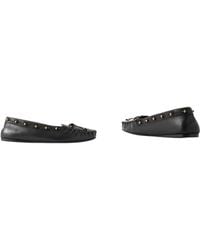 KHAITE - Flat Leather Loafers - Lyst