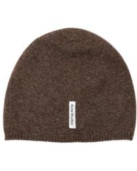 Acne Studios - Logo Patch Beanie Hat - Lyst