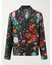 Gucci - Printed Silk Twill Bowling Shirt - Lyst