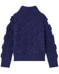 Ganni - Crochet-Detail Sweater - Lyst