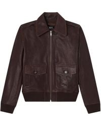 A.P.C. - Long-Sleeved Zip-Front Jacket - Lyst