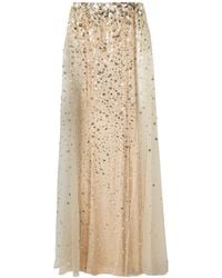 Jenny Packham - Casual Shawl Sleeve Evening Dress - Lyst