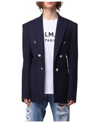 Balmain - Button-Detailed Wool Blazer - Lyst