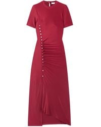 Rabanne - Button-Decorated Pleated Dress - Lyst