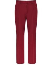 Gucci - Logo Embroidered Tailored Trousers - Lyst