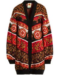 FARM Rio - Jacquard-Knit Cardigan - Lyst