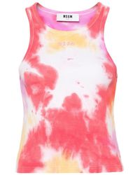 MSGM - Tie-Dyed Tank Top - Lyst
