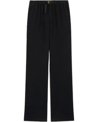 Ami Paris - Logo Detailed Drawstring Palazzo Pants - Lyst