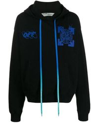Off-White c/o Virgil Abloh - Logo Printed Hooded Sweater - Lyst