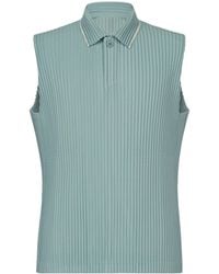 Homme Plissé Issey Miyake - Homme Plissé Issey Miyake Pleated Sleeveless Shirt - Lyst