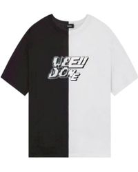 we11done - Two-Tone Logo-Print T-Shirt - Lyst