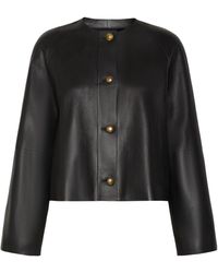 Max Mara - Long-Sleeved Leather Jacket - Lyst