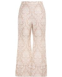 Zimmermann - Floral Print Bell-Bottom Pants - Lyst