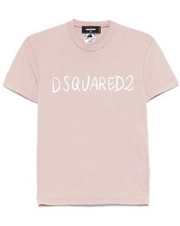 DSquared² - Fade Just Right Fit Handwritten Logo T-Shirt - Lyst