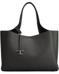 Tod's - T Timeless Logo Plaque Medium Tote Bag - Lyst