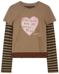 ANDERSSON BELL - Layered Heart Message Long Sleeve T-Shirt - Lyst