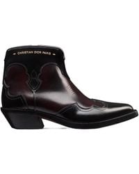 Dior - Christian Pointed Toe Zip-Up Boots - Lyst