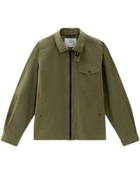 Woolrich - Zip-Up Long-Sleeved Overshirt - Lyst