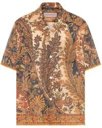 Valentino - Floral Printed Short Sleeved Shirt - Lyst